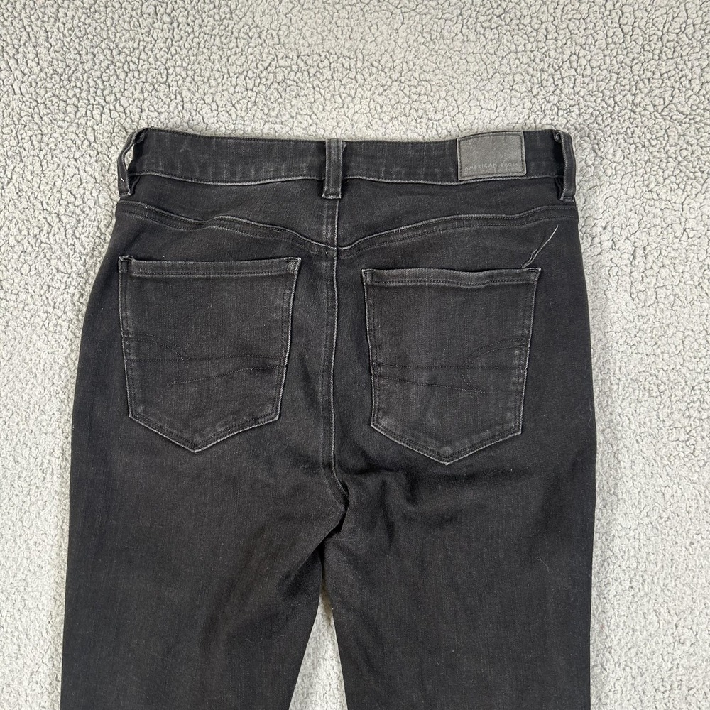 American Eagle Jegging Jeans Womens 6 Black High Rise Skinny Stretch Denim Pants - Picture 16 of 16